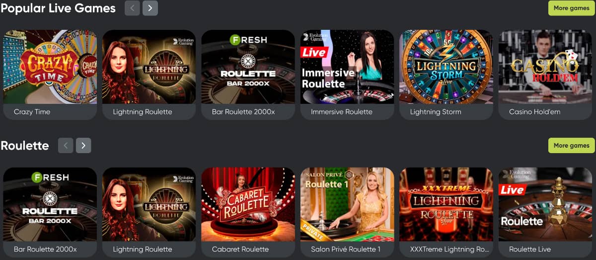 Live Casino Games